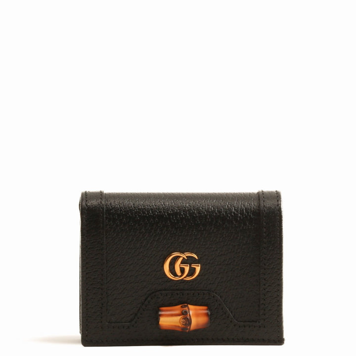 GUCCI Diana Card Case Wallet - Black