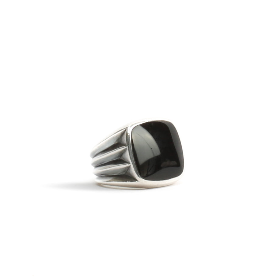 DAVID YURMAN Knife Edge Signet Ring with Black Onyx - FINAL SALE