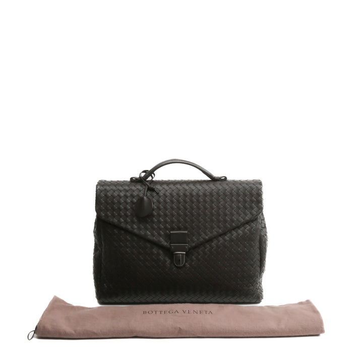 BOTTEGA VENETA Intrecciato Briefcase - Brown