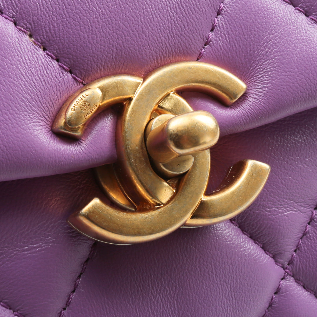 CHANEL Mini Candy Chain Flap Bag - Purple