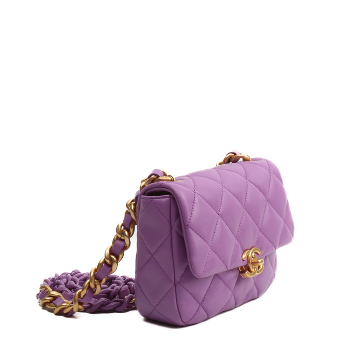 CHANEL Mini Candy Chain Flap Bag - Purple