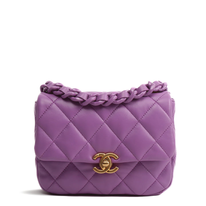 CHANEL Mini Candy Chain Flap Bag - Purple