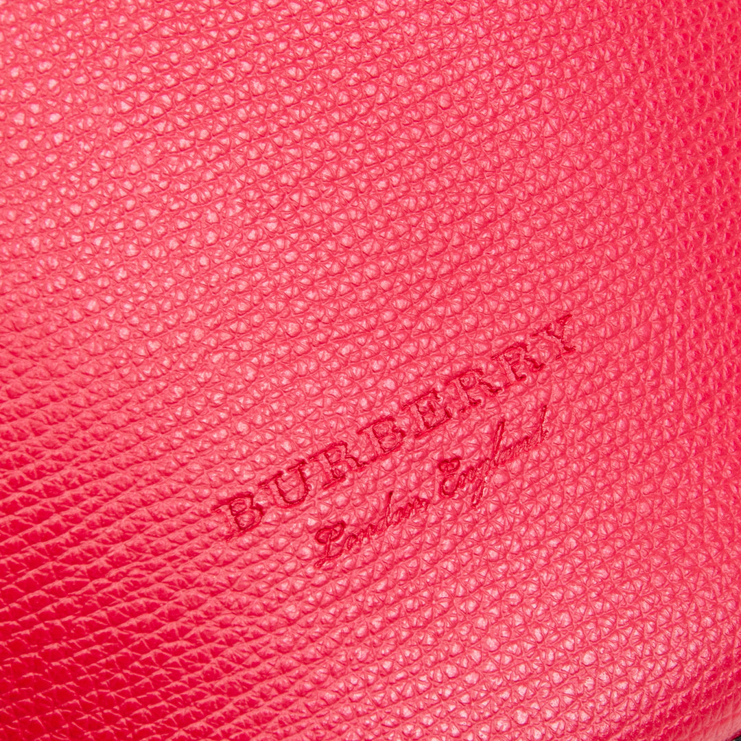 BURBERRY Lorne Bucket Bag - Red