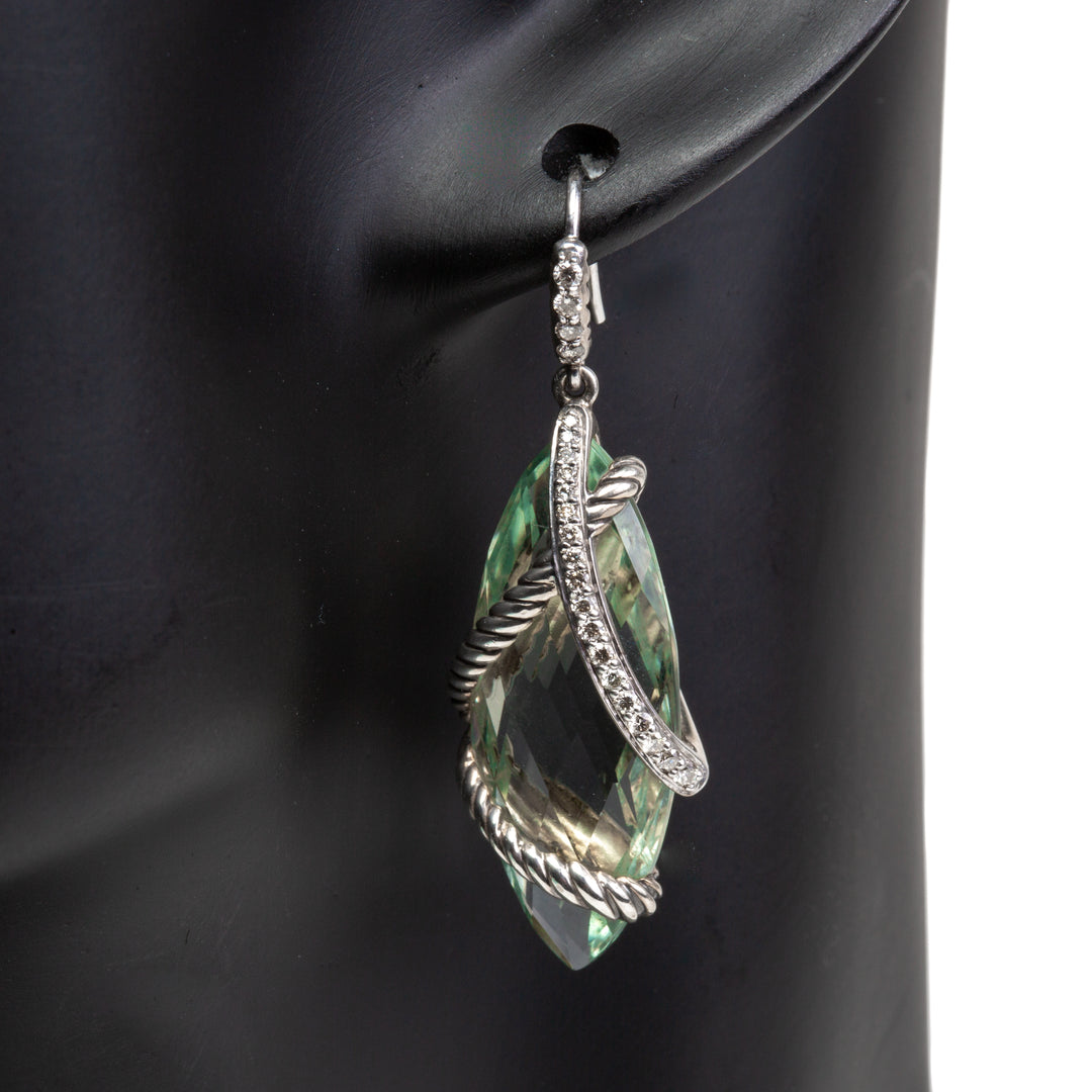 DAVID YURMAN Prasiolite and Diamond Wrap Earrings - FINAL SALE