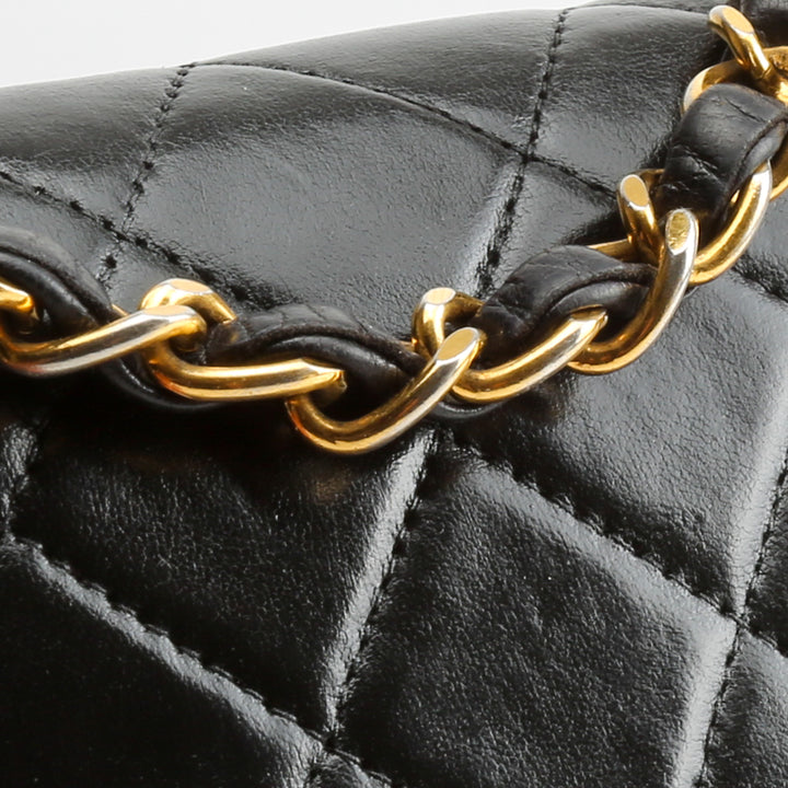 CHANEL Classic Vintage Lambskin Mini Square Flap Bag - Black OUTLET FINAL SALE