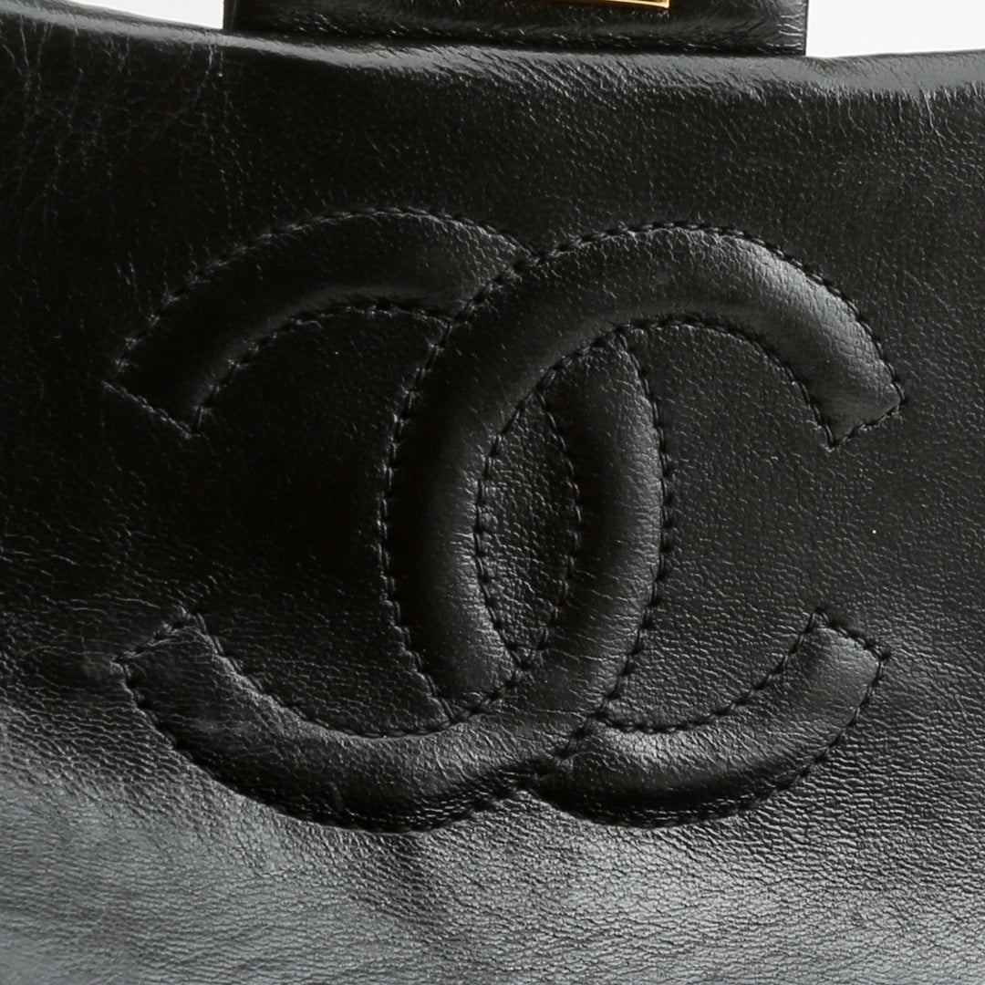 CHANEL Classic Vintage Lambskin Mini Square Flap Bag - Black OUTLET FINAL SALE