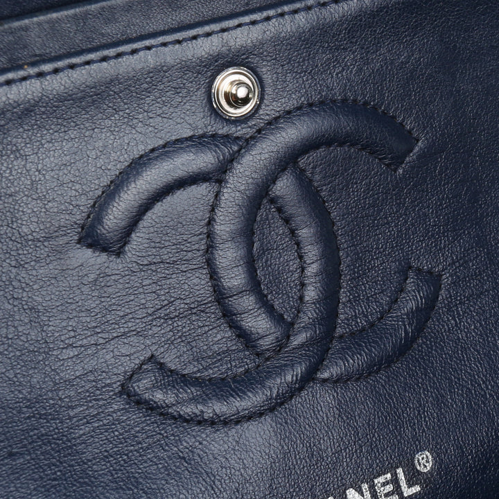 CHANEL Classic Quilted Double Flap Medium - Navy- OUTLET ITEM FINAL SALE