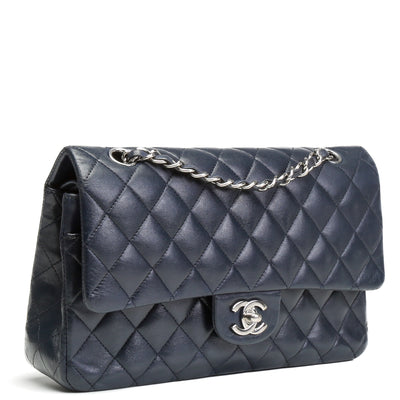 CHANEL Classic Quilted Double Flap Medium - Navy