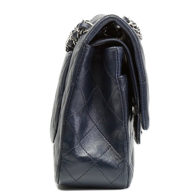 CHANEL Classic Quilted Double Flap Medium - Navy