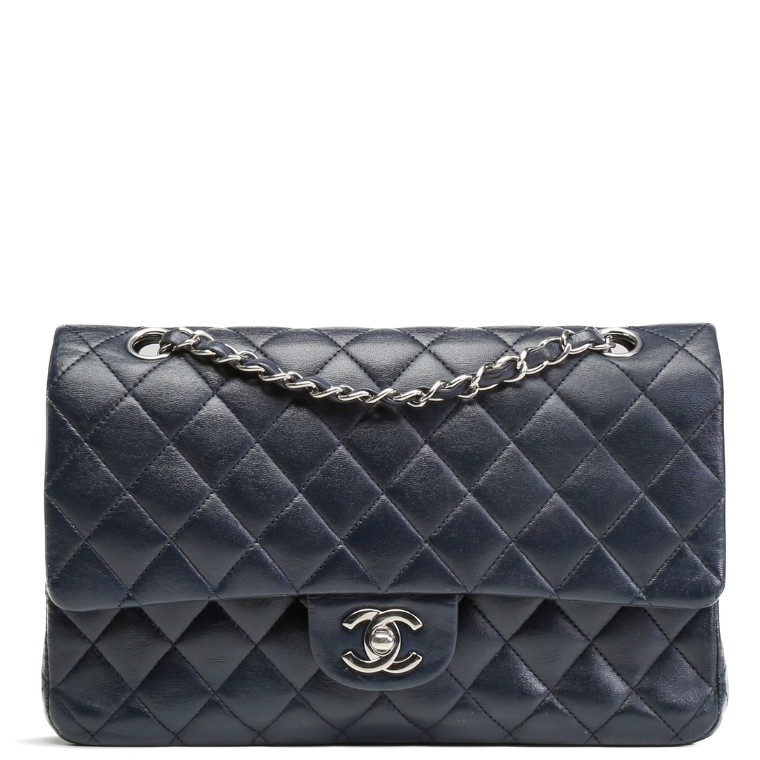 CHANEL Classic Quilted Double Flap Medium - Navy- OUTLET ITEM FINAL SALE