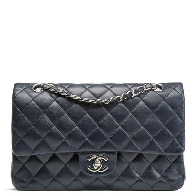 CHANEL Classic Quilted Double Flap Medium - Navy