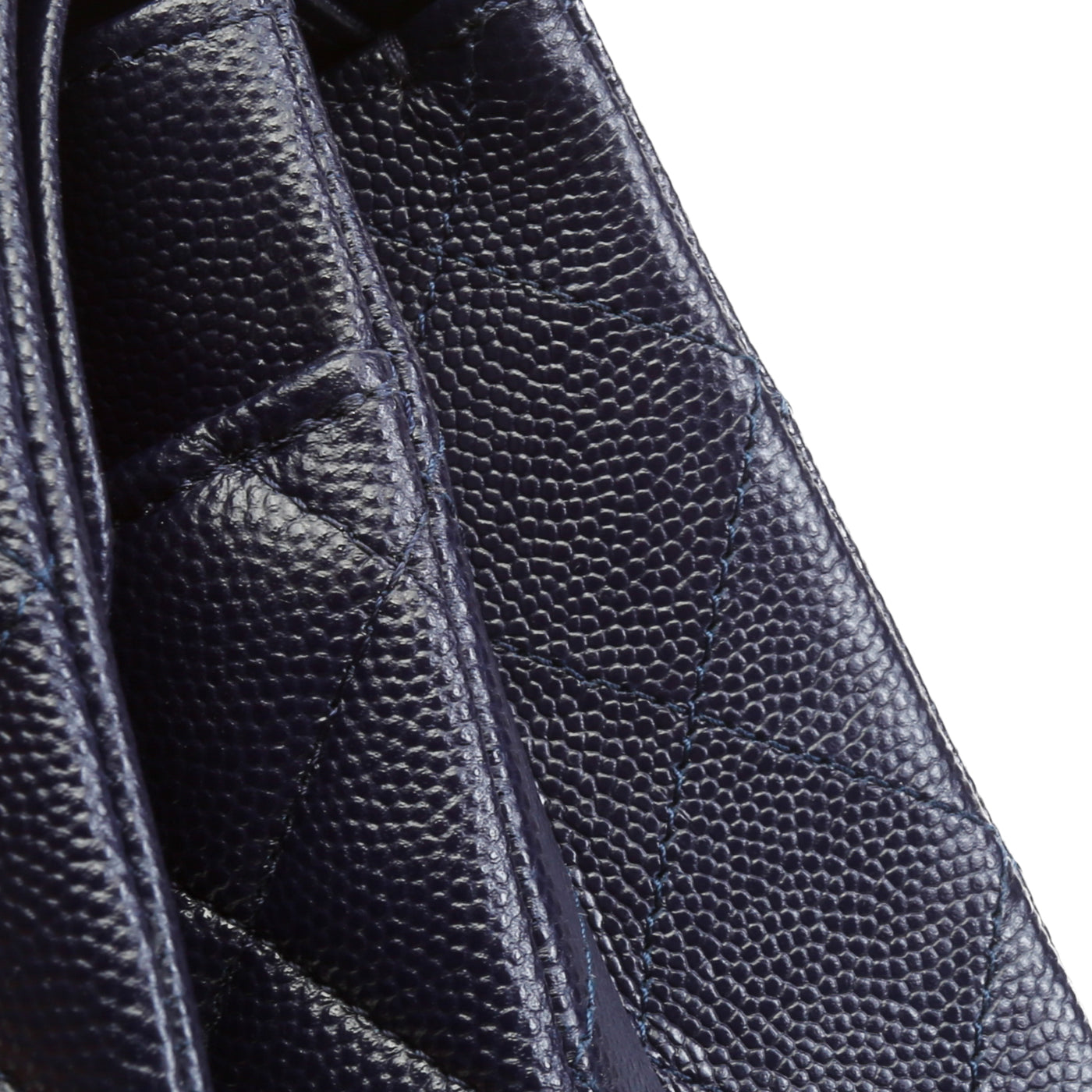 CHANEL Caviar Classic Double Flap Medium -Navy