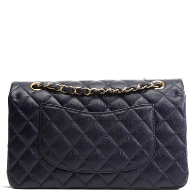 CHANEL Caviar Classic Double Flap Medium -Navy