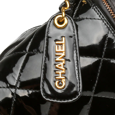 CHANEL Patent Quilted Belt Bag - Black -OUTLET FINAL SALE