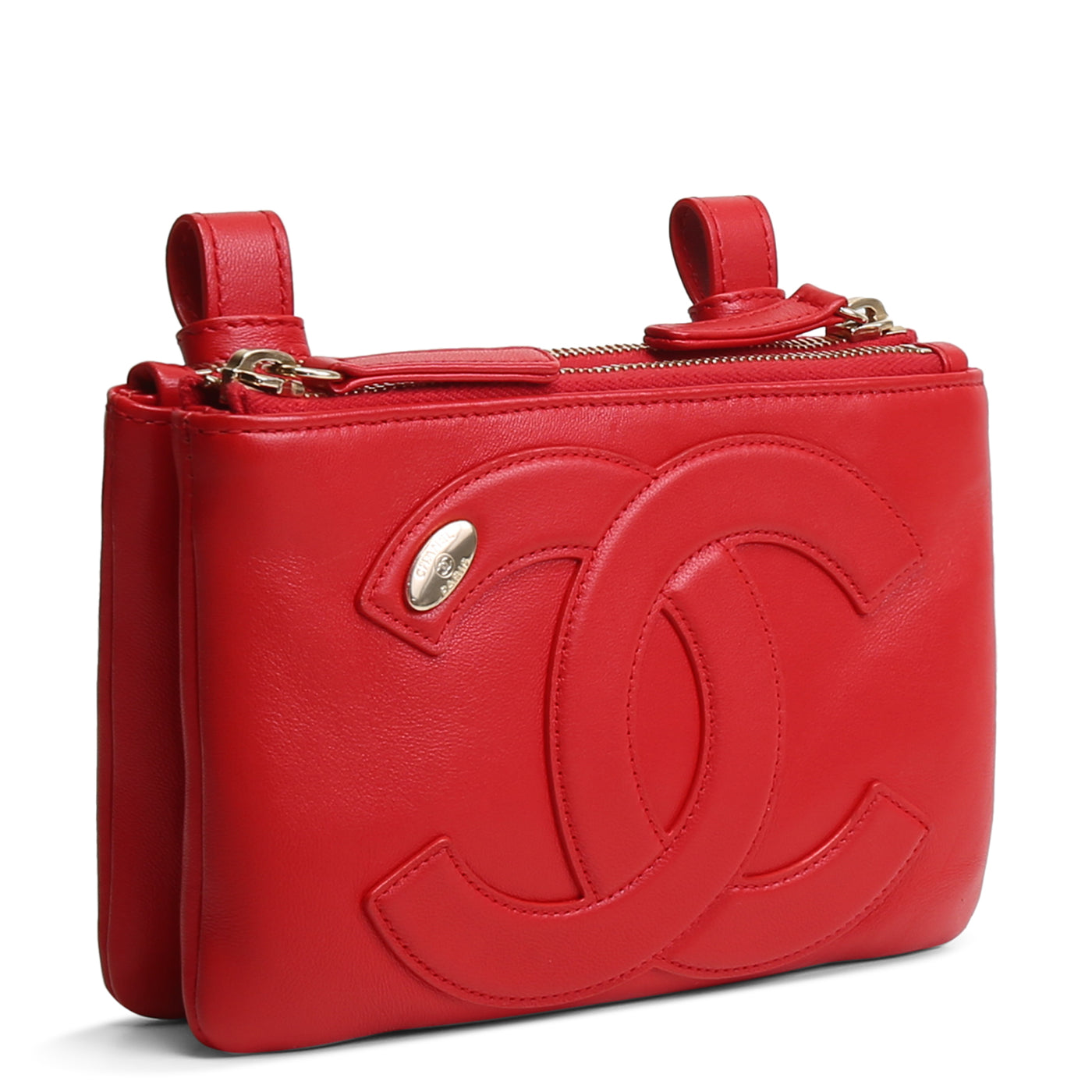 CHANEL CC Mania Waist Bag - Red