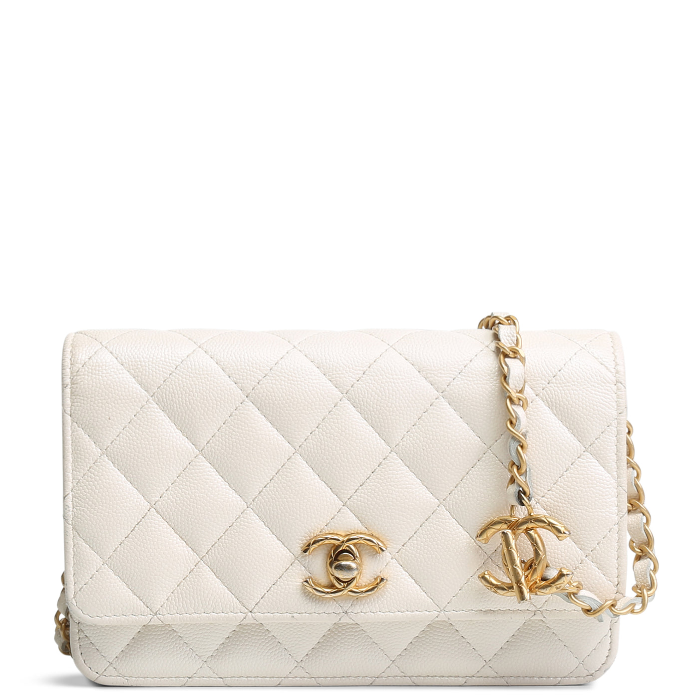 CHANEL Wallet On Chain - Pearl Iridescent OUTLET FINAL SALE