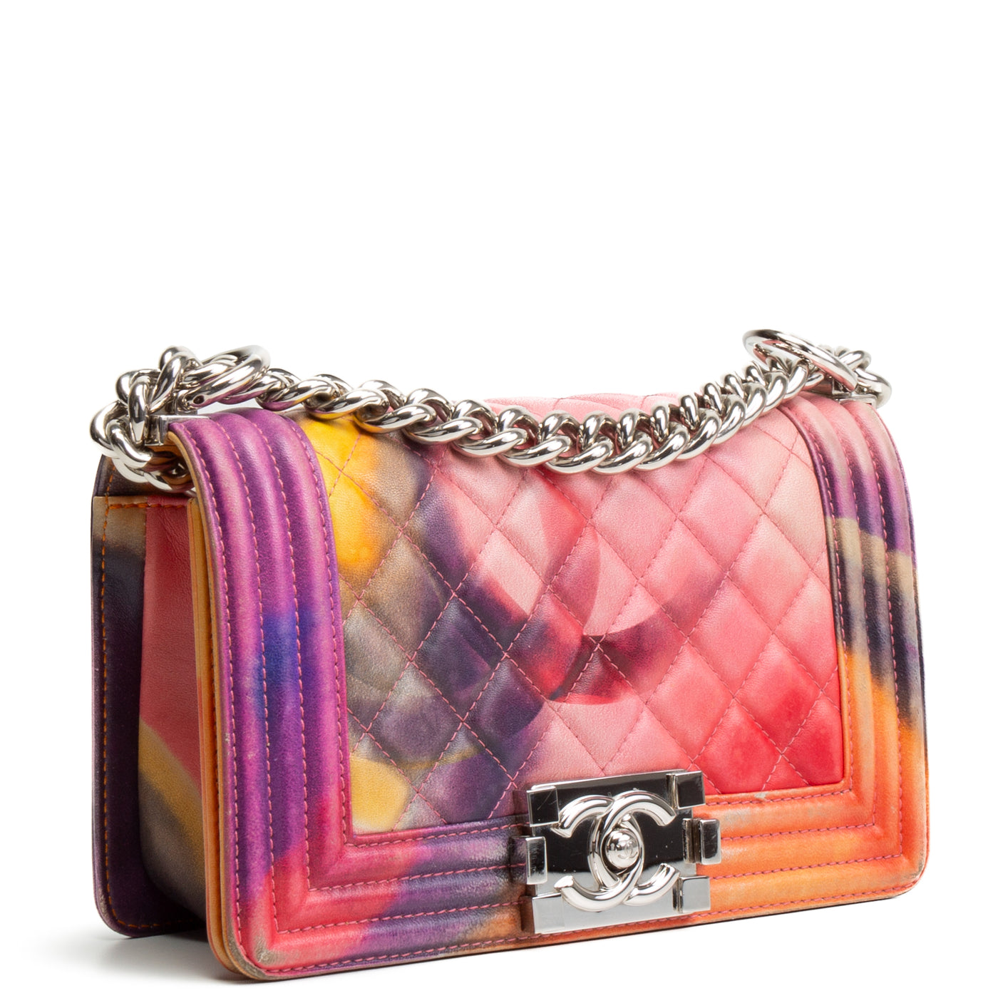 CHANEL Limited Edition Flower Power Small Boy Bag- Multicolor OUTLET FINAL SALE