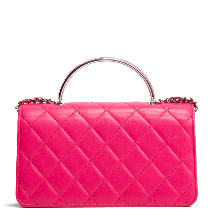 CHANEL Wallet On Chain w/ Top Handle - Hot Pink - OUTLET FINAL SALE