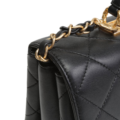 CHANEL Trendy Lambskin Spirit Top Handle - Black