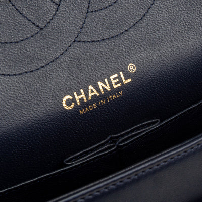 CHANEL Classic Jumbo Lambskin Double Flap- Navy Blue