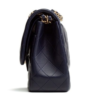 CHANEL Classic Jumbo Lambskin Double Flap- Navy Blue