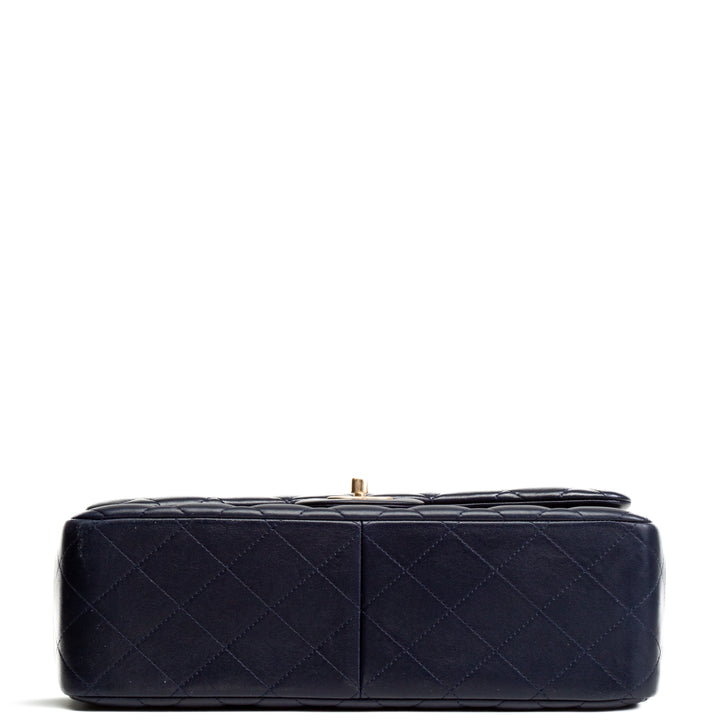 CHANEL Classic Jumbo Lambskin Double Flap- Navy Blue