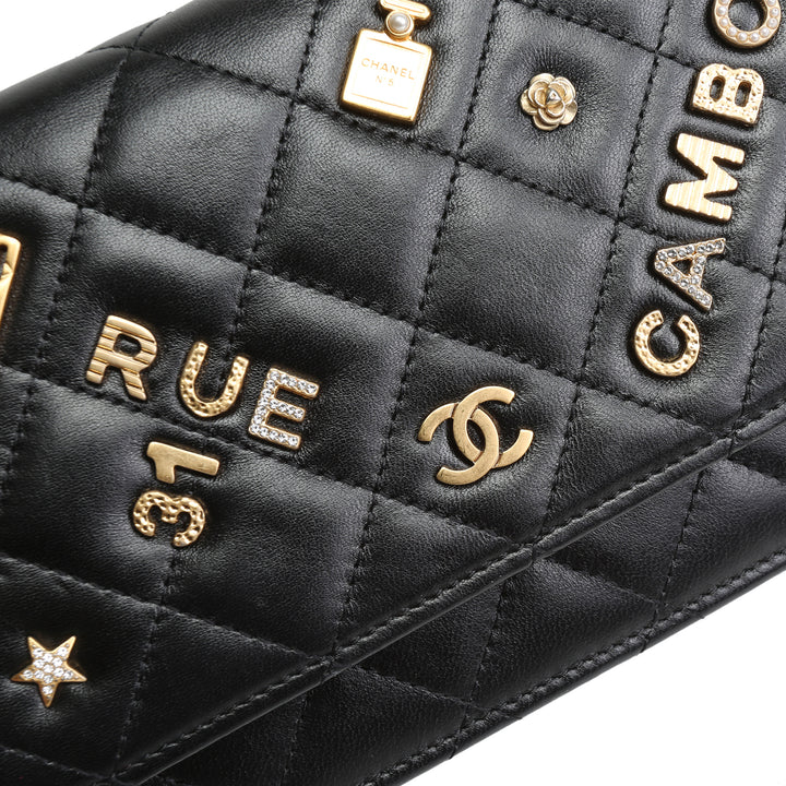 CHANEL Lucky Charms Wallet on Chain - Black