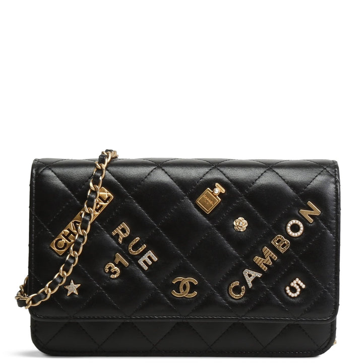 CHANEL Lucky Charms Wallet on Chain - Black