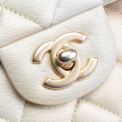 CHANEL Medium Double Flap Bag - Iridescent Champagne