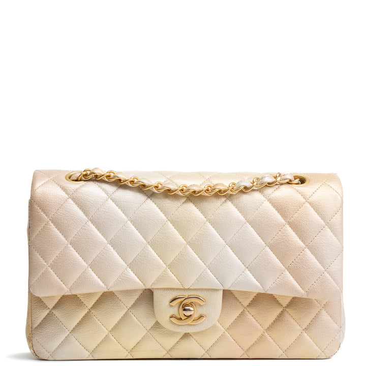 CHANEL Medium Double Flap Bag - Iridescent Champagne