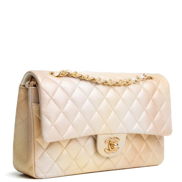 CHANEL Medium Double Flap Bag - Iridescent Champagne