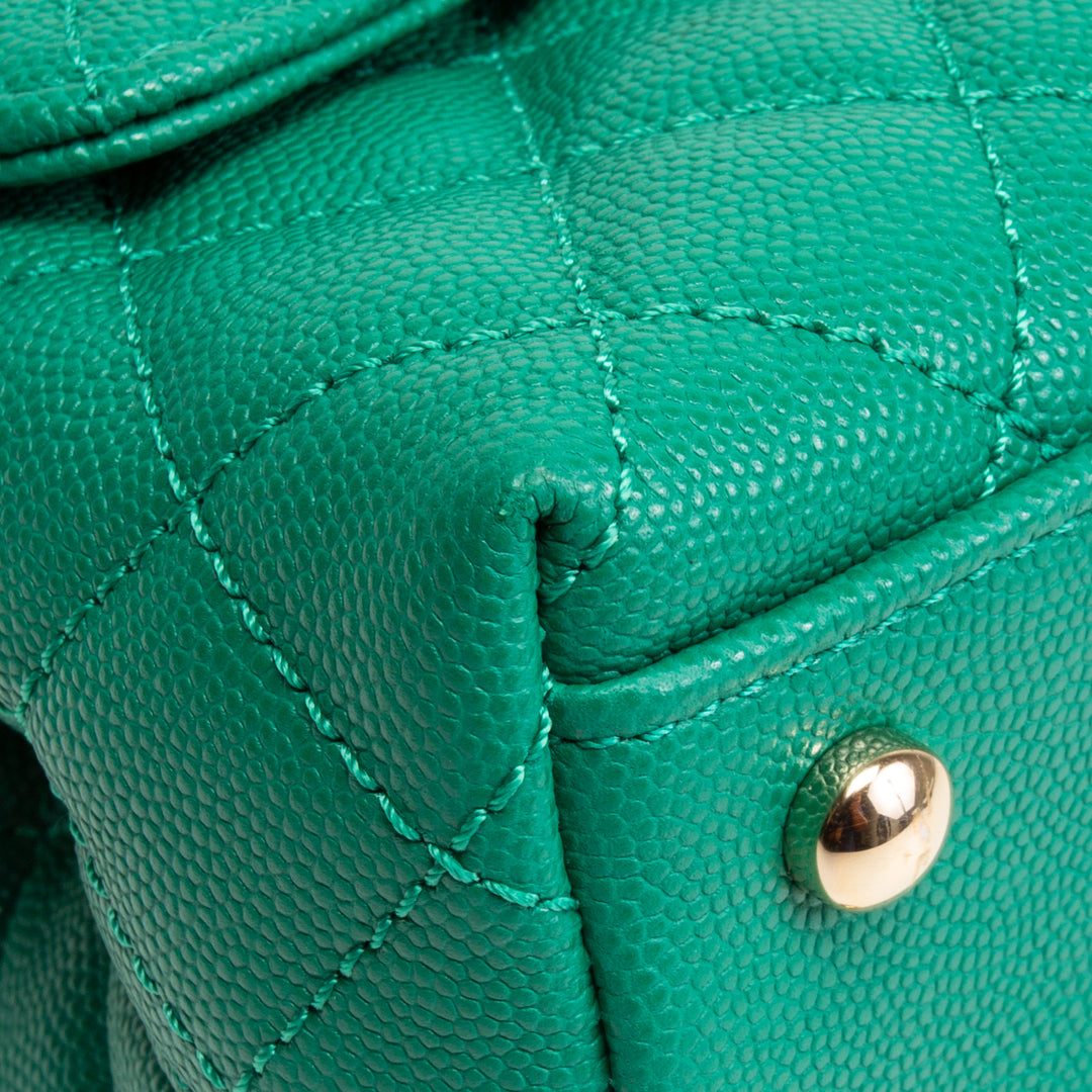 CHANEL Mini Coco Handle Flap Bag - Kelly Green