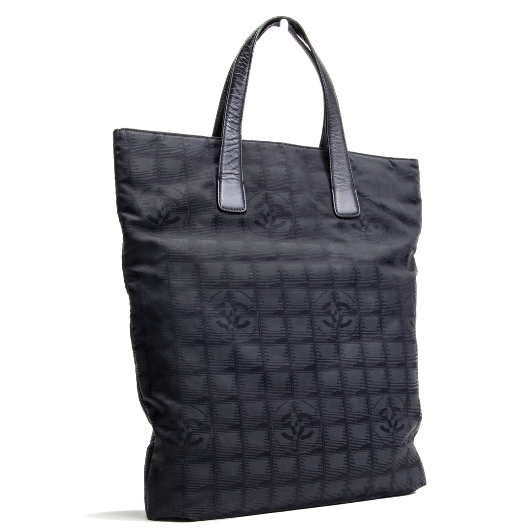 CHANEL Vintage Canvas Travel Ligne Tote - Black OUTLET FINAL SALE