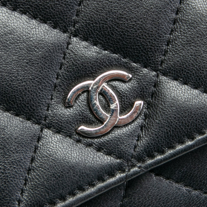 CHANEL Lambskin Wallet on Chain - Black OUTLET FINAL SALE