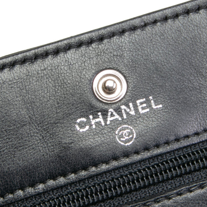 CHANEL Lambskin Wallet on Chain - Black OUTLET FINAL SALE