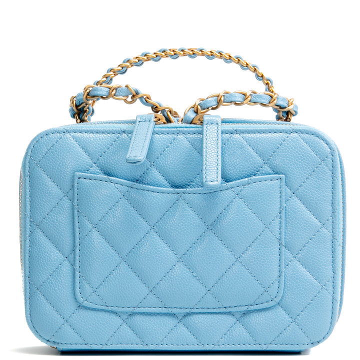 CHANEL Pick Me Up Logo Vanity Case- Baby Blue