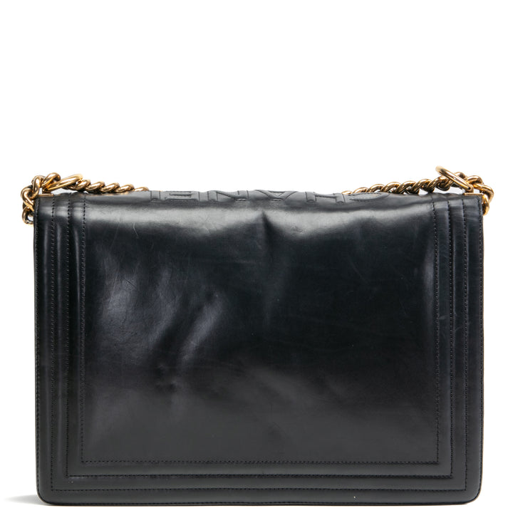 CHANEL Large Original Clasp Boy Bag- Black OUTLET FINAL SALE