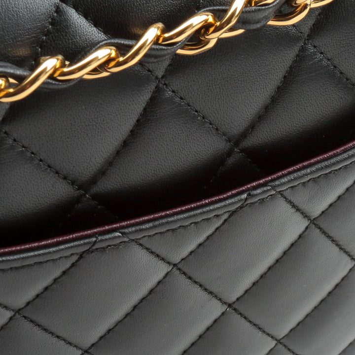 CHANEL Jumbo Double Flap Quilted Lambskin w/gold