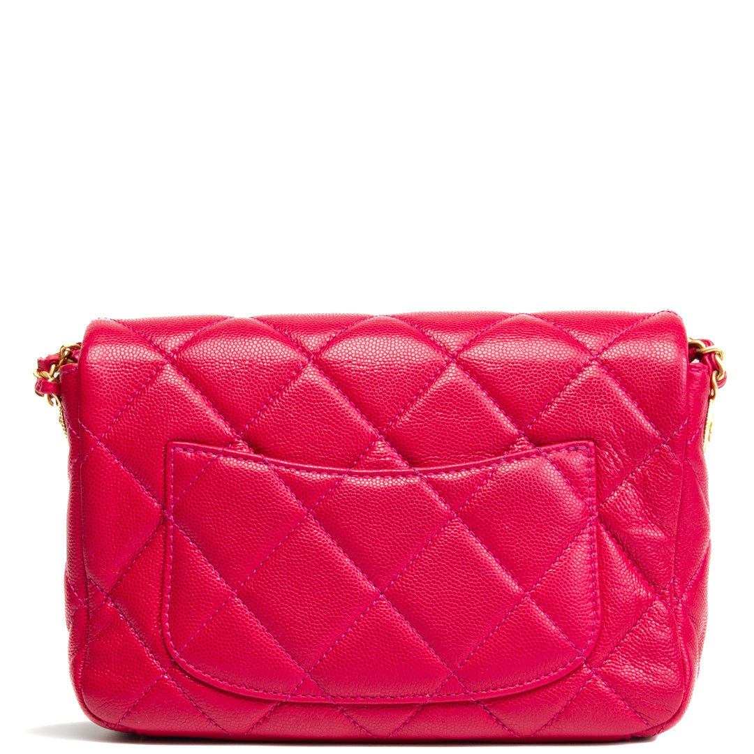 CHANEL Twist Your Buttons Small Flap Bag - Fuchsia