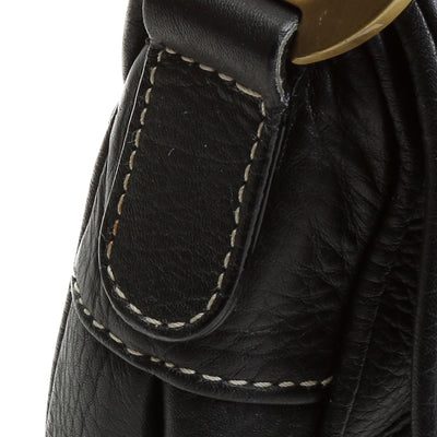 CHRISTIAN DIOR Vintage Leather Saddle Bag - Black