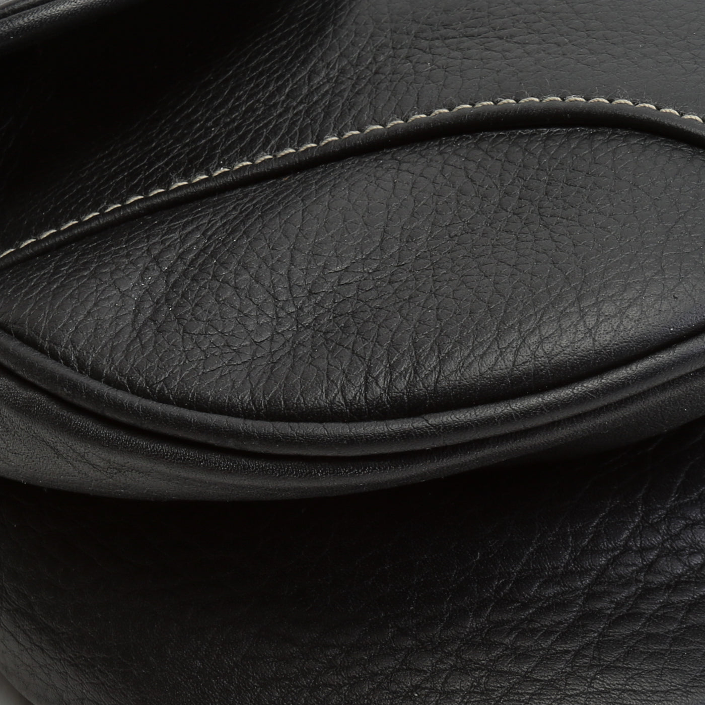 CHRISTIAN DIOR Vintage Leather Saddle Bag - Black