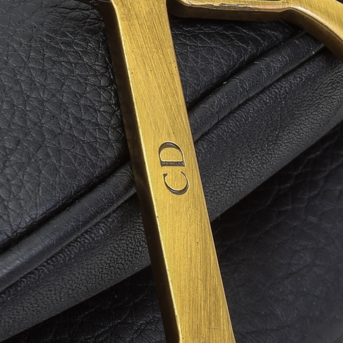 CHRISTIAN DIOR Vintage Leather Saddle Bag - Black