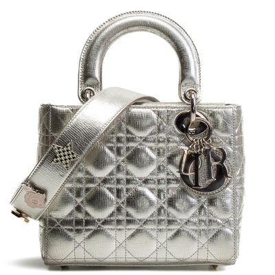 CHRISTIAN DIOR Small Lady Dior - Silver