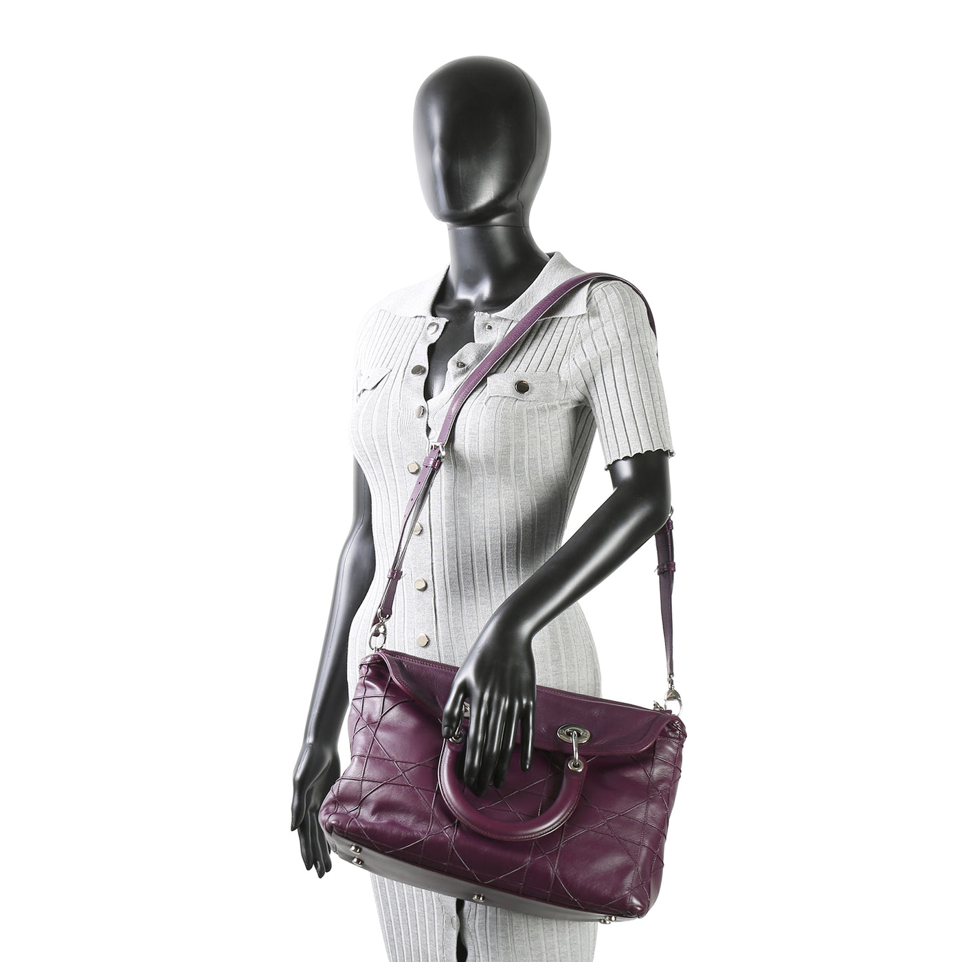 CHRISTIAN DIOR Grandville Tote - Purple OUTLET FINAL SALE