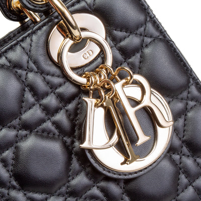 CHRISTIAN DIOR Small Lady Dior- Black