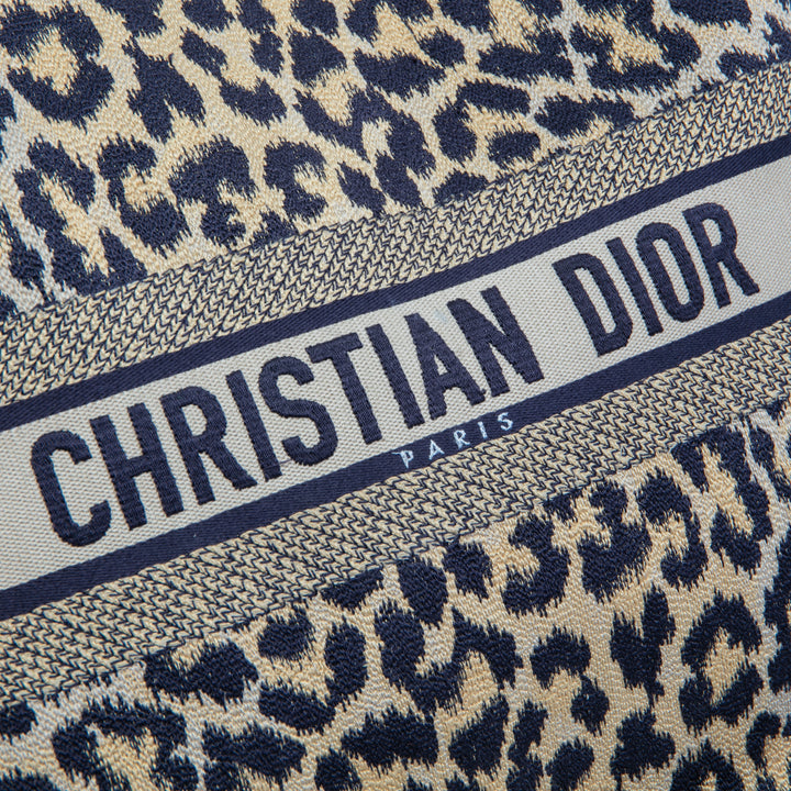 CHRISTIAN DIOR Large Canvas Animal Print Book Tote OUTLET FINAL SALE