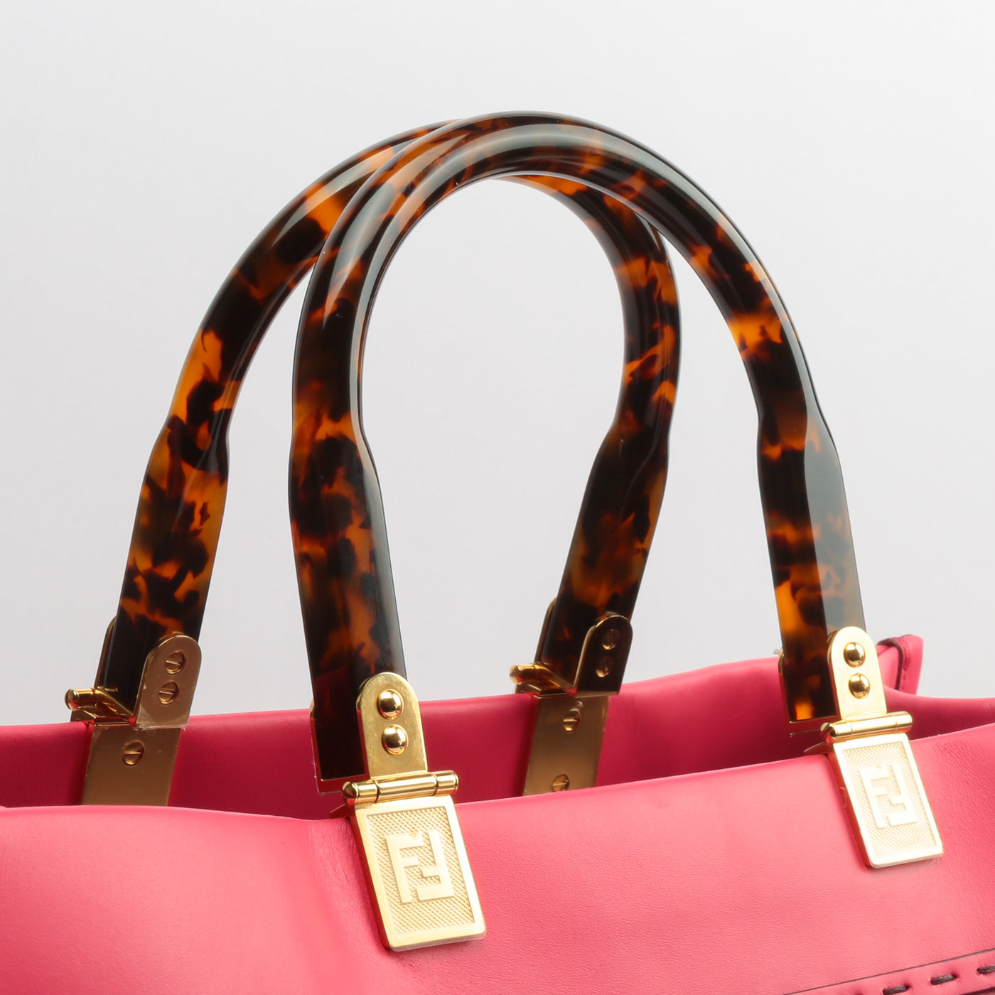 FENDI Medium Sunshine Shopper Tote Bag- Pink