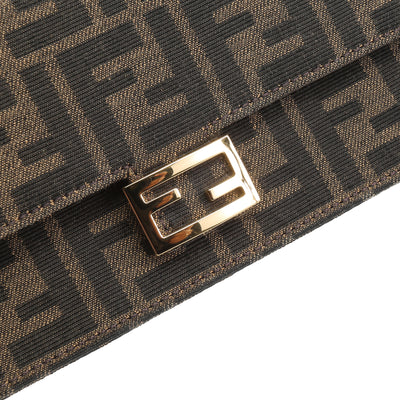 FENDI Jacquard FF 1974 Baguette Wallet On Chain w/ straps