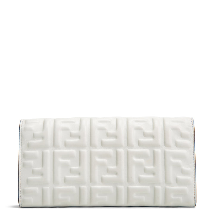 FENDI Baguette Continental Wallet - White