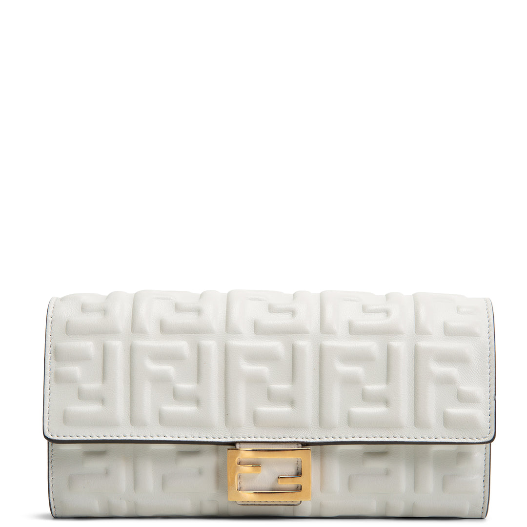 FENDI Baguette Continental Wallet - White